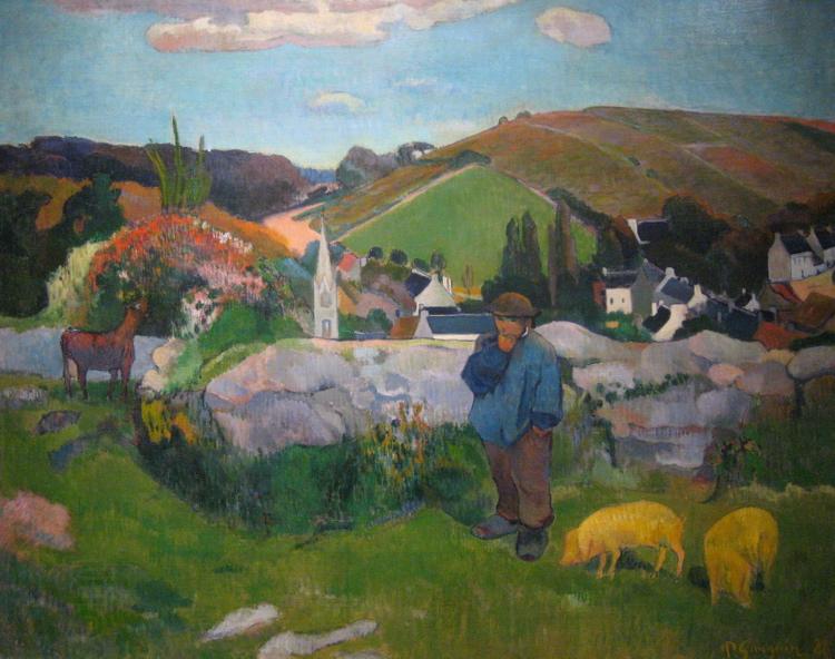 Paul Gauguin Swineherd oil painting picture